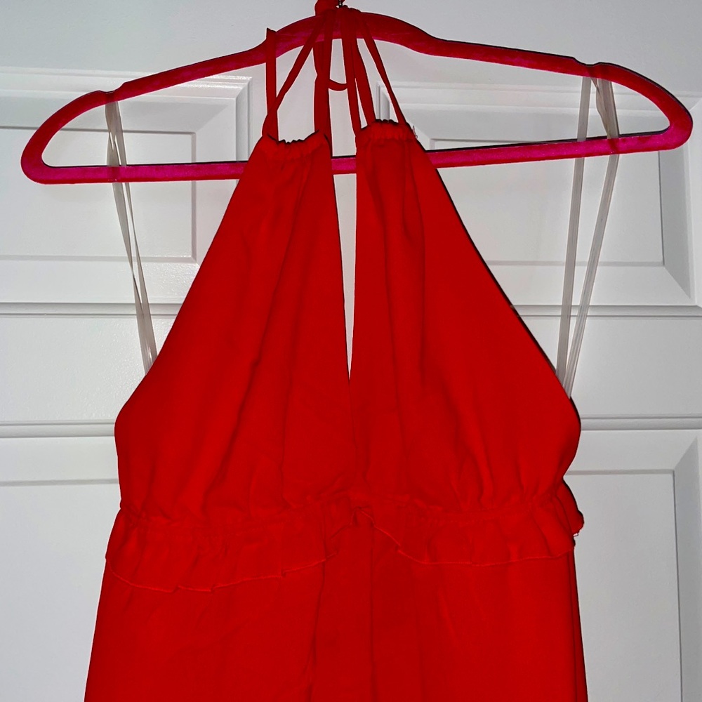 Red maxi dress, size large, new with tags
